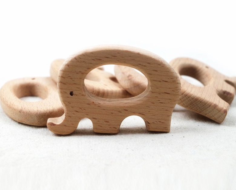 Beech Wood Baby Teething Stick and Chew Toy