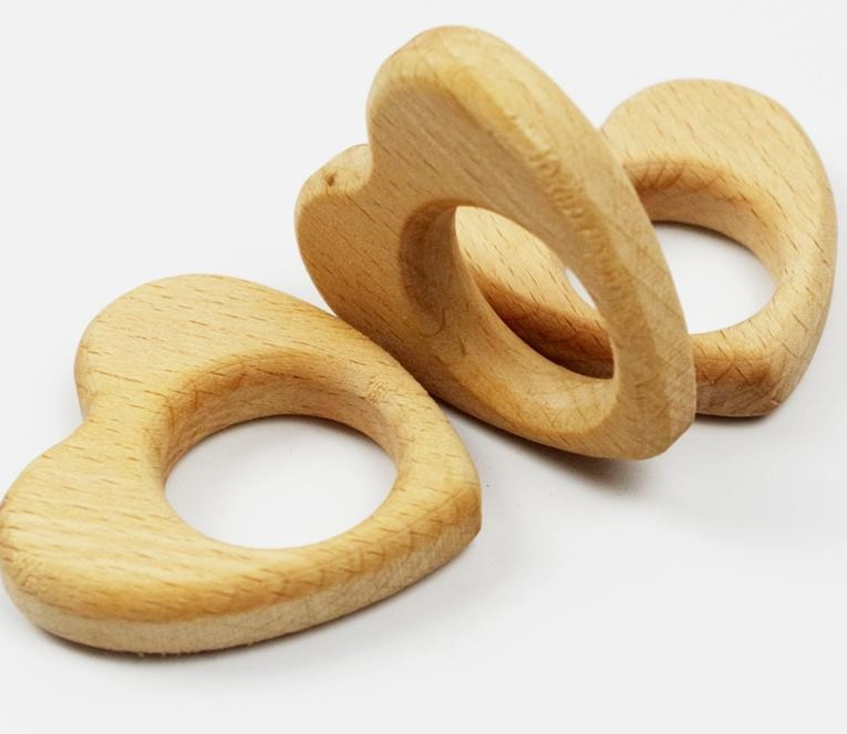 Beech Wood Baby Teething Stick and Chew Toy
